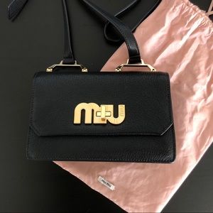 MiuMiu Madras Goat Leather Shoulder Bag